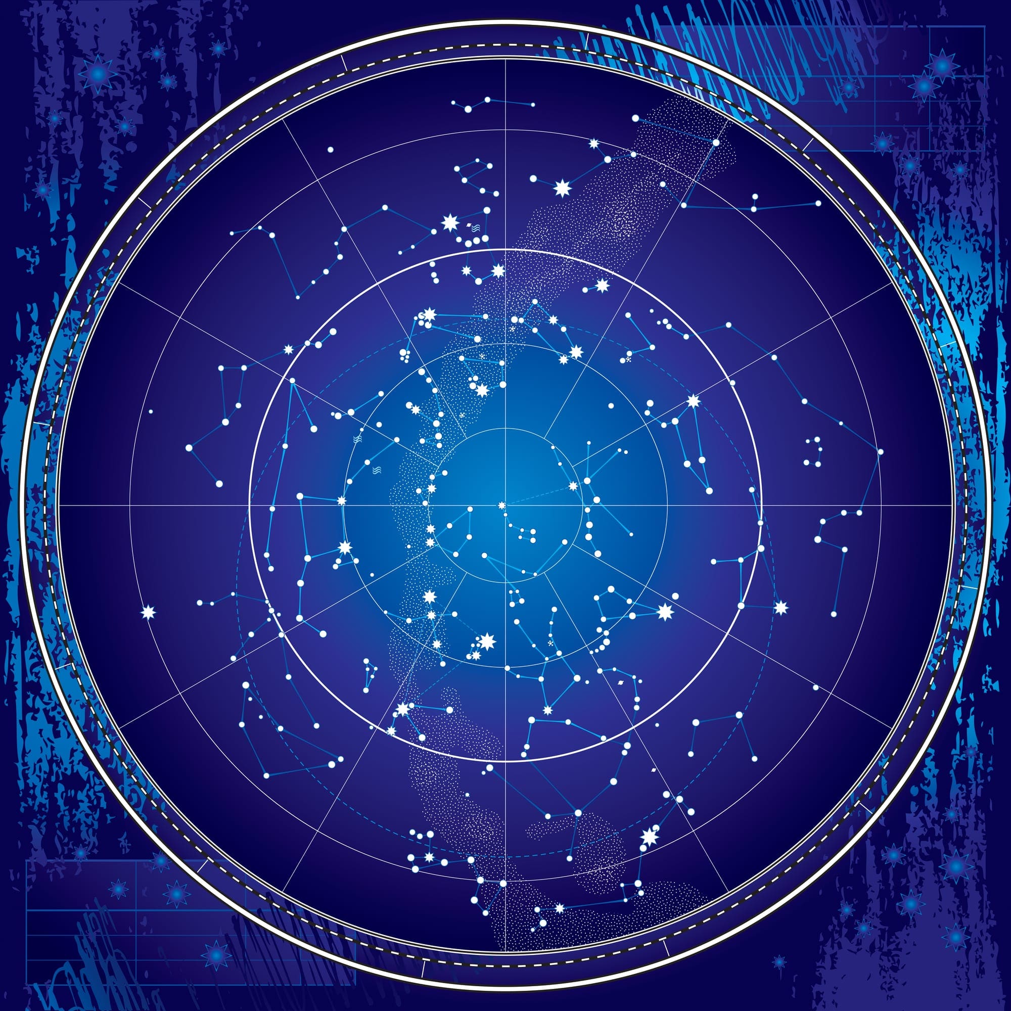 Celestial Map of The Night Sky