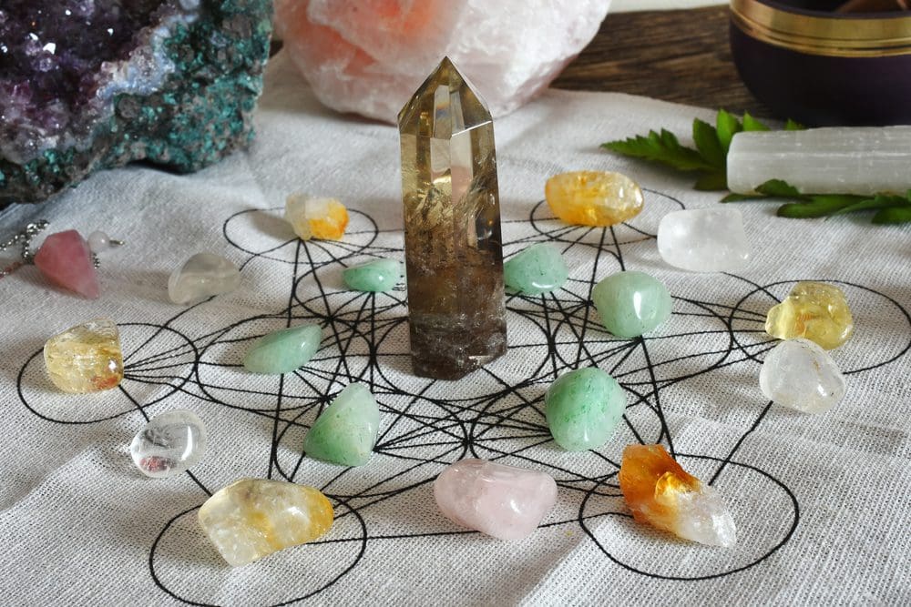 Crystal Deva crystal skull Crystal grid image