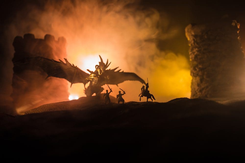 Violent fantasy book battle image