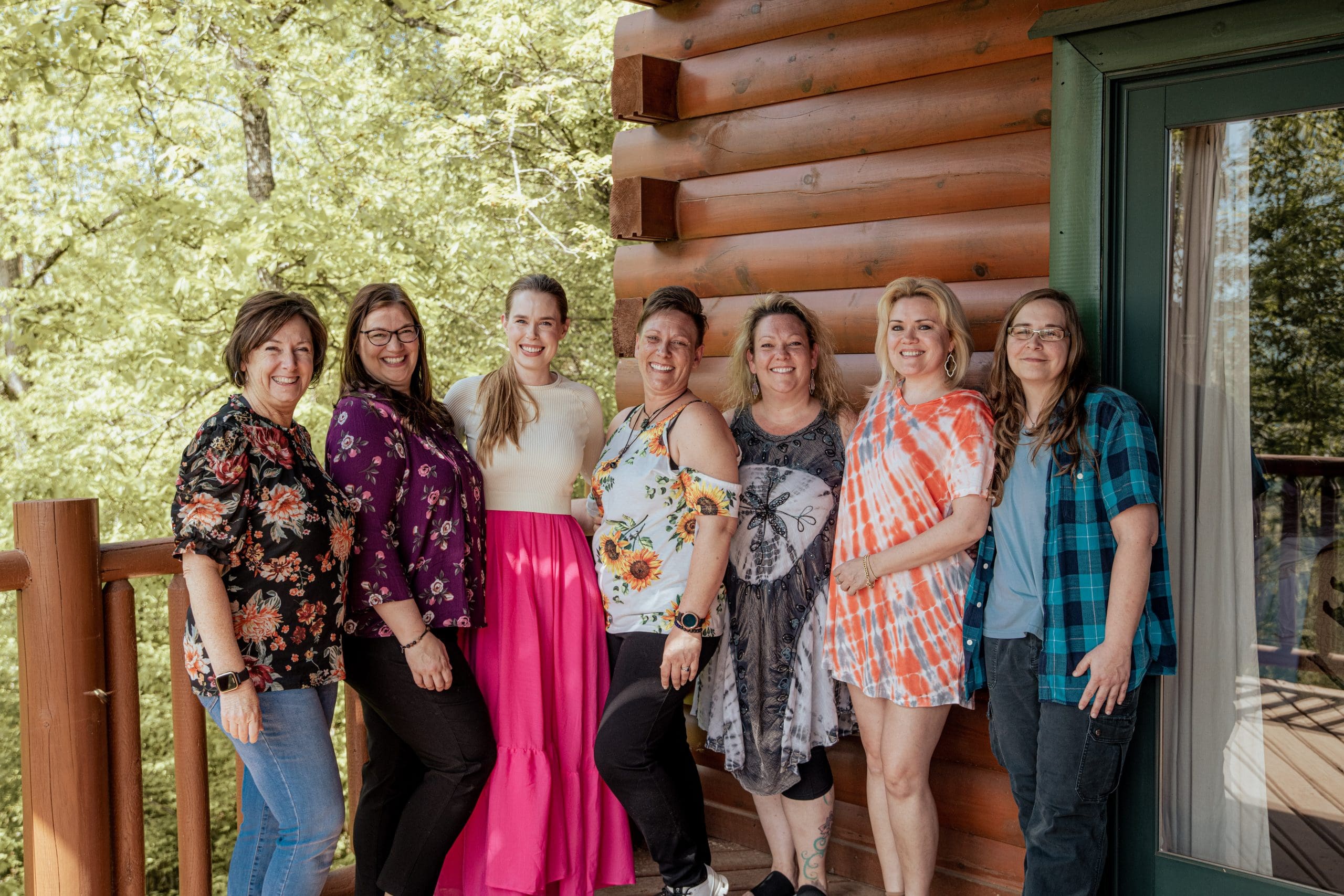 Balcony 2023 with wider smiles 2024 Lightworker retreat image